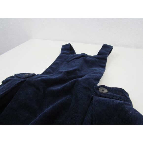 Ralph Lauren 9M Corduroy Overalls Jumper Navy Pleated Jumper Criss Cross Straps - Picture 3 of 6